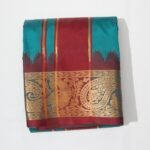 Sumathi Green Karishma Soft Silk 7 Inch Border Fine Quality Dhoti