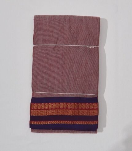 Kalyani Cotton Dhoti (Dull Purple)