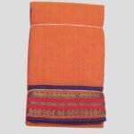 Kalyani Cotton Dhoti (Sunrise Orange)
