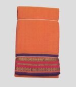 Kalyani Cotton Dhoti (Sunrise Orange)
