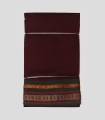 Kalyani Cotton Dhoti (Seal Brown)