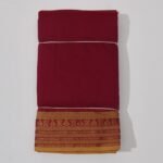Kalyani Cotton Dhoti (Bordeaux)