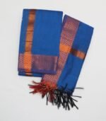 Kalyani Zari Set Dhoti (Fun Blue)