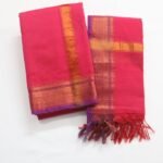 Kalyani Zari Set Dhoti (Amaranth)