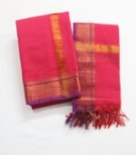 Kalyani Zari Set Dhoti (Amaranth)