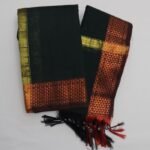 Kalyani Zari Set Dhoti (Dark Jungle Green)