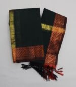 Kalyani Zari Set Dhoti (Dark Jungle Green)