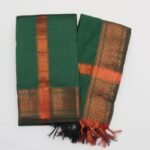 Kalyani Zari Set Dhoti (BOTTLE GREEN)