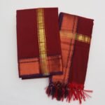 Kalyani Zari Set Dhoti (Persian Plum)