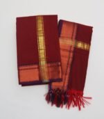 Kalyani Zari Set Dhoti (Persian Plum)