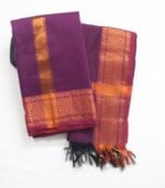 Kalyani Zari Set Dhoti (Grape)