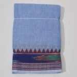 Pochampalli Dhoti (Dark Pastel Blue)